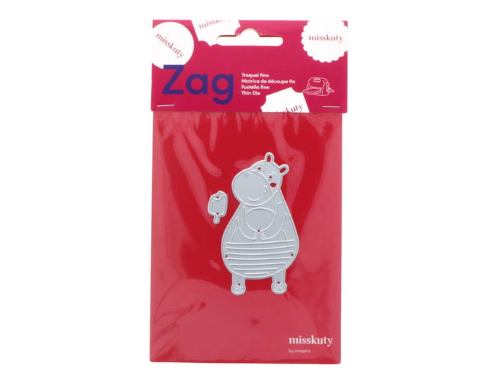 Misskuty Emporte-pièce fin ZAG Infantil hippopotame avec glace, pack de 2