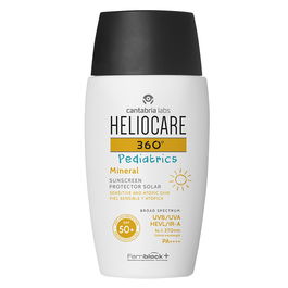 Heliocare 360° PEDIATRICS Crème Solaire Minérale SPF50+ 50 ml pour Peaux Sensibles et Atopiques