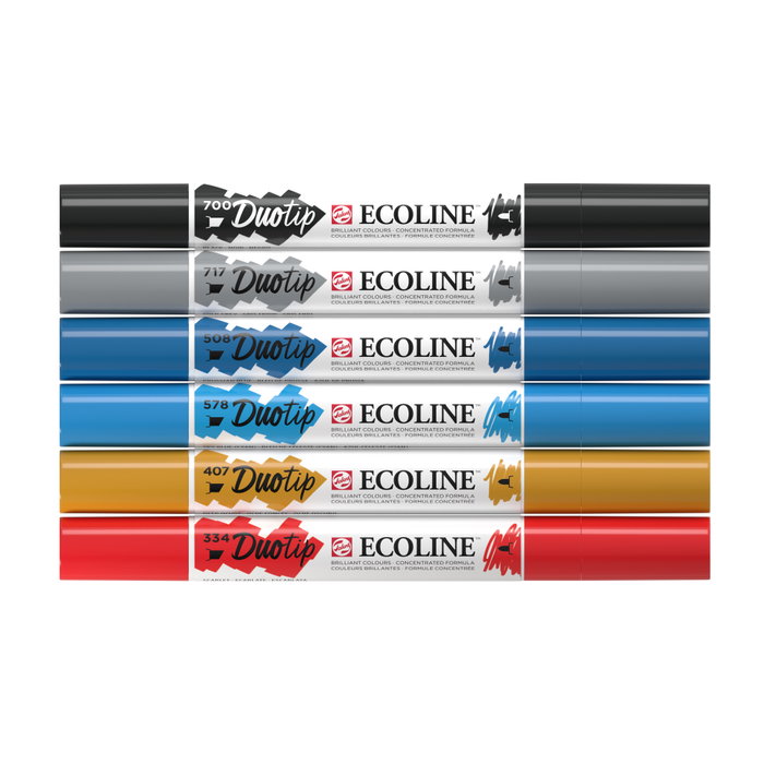 Ecoline Ecoline Duotip estuche Paisaje Urbano 6 couleurs
