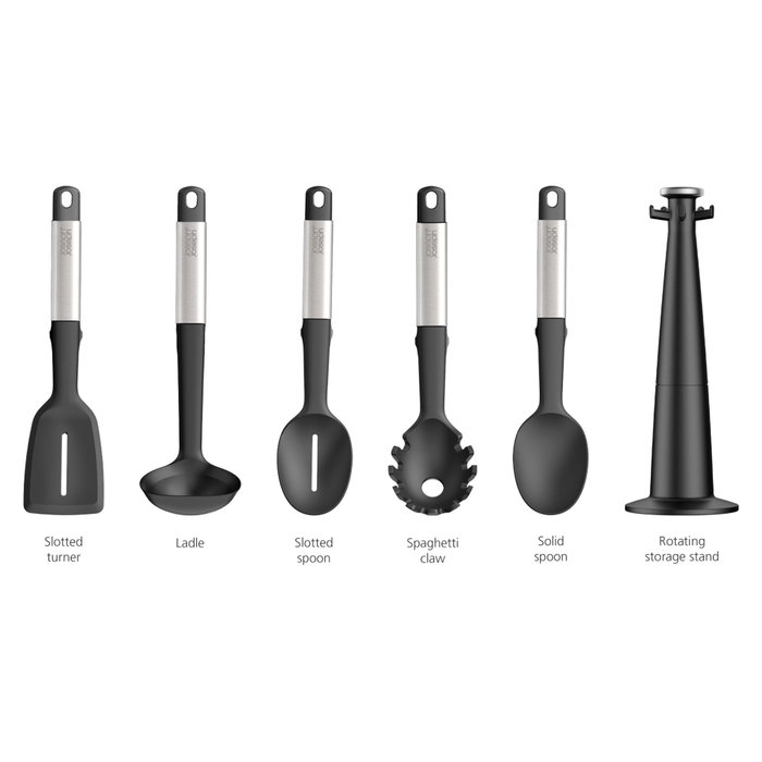 Joseph Joseph Elevate SST Silic. Set d'ustensiles de 5 pièces avec support pivotant