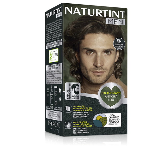 Naturtint MEN Coloration sans ammoniaque pour homme #5N Châtain Clair 1 unité Naturtint MEN Coloration sans ammoniaque pour homme #5N Châtain Clair 1 unité