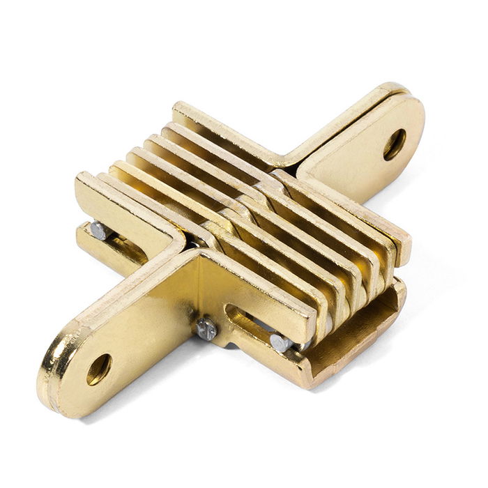 CEAM Bisagra Invisible Pour Portes de Meubles Finition Laitonné et Nickel