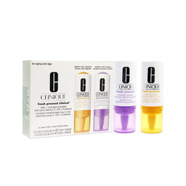 Clinique - Fresh Pressed Duo Jour + Nuit - Crème de Jour et Sérum de Nuit au Vitamine C - Booster Pure Vitamin C