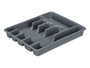 Kinvara Cubertero Plastique 6 Compartiments Gris 35x4x30cm (Set de 20)