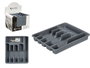 Kinvara Cubertero Plastique 6 Compartiments Gris 35x4x30cm (Set de 20)