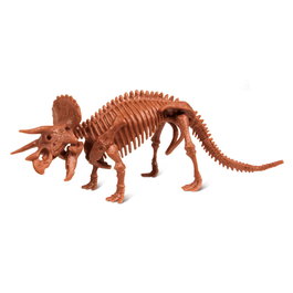 GEOWORLD Kit d'Excavation Triceratops - Jouet Éducatif Fossile Dinosaure 20 cm avec Cincel, Marteau et Pièces à Assembler pour Enfants +6 ans