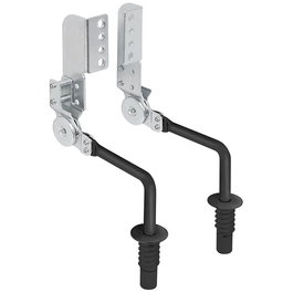 Q&Q - Ressort de tête de canapé droit et gauche, 6 à 8 positions, finition noir mat, bras long