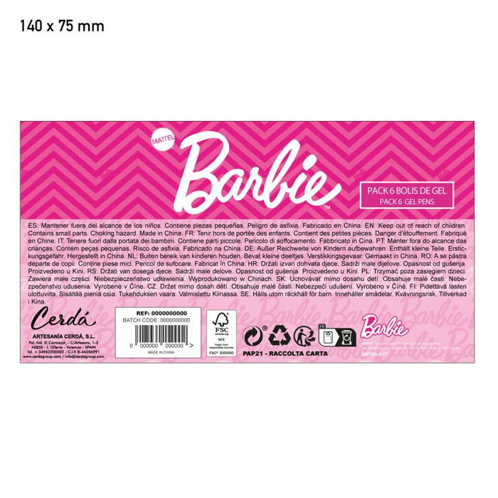 Ensemble de Stylos Barbie fuchsia