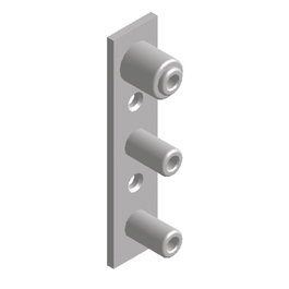 MAFOS Support d'étagère TEXAS Gris RAL 9006 avec fixation réglable