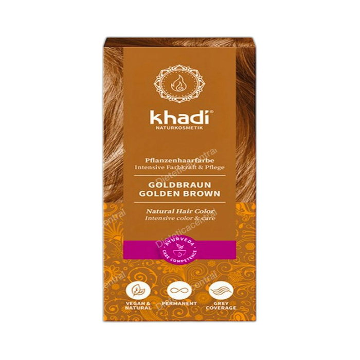 KHADI Teinture Herbal Couleur Châtain Doré 100gr KHADI Teinture Herbal Couleur Châtain Doré 100gr