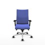 Piqueras Y Crespo Albacete Chaise de bureau exécutif, Bleu clair, Mécanisme Synchrone, Base Aluminium, Accoudoirs 2D