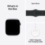 Apple Watch Series 11 GPS + Cellular 42mm Aluminium Gris Sidéral - Bracelet Sport Noir S/M