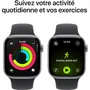 Apple Watch Series 11 GPS + Cellular 42mm avec boîtier en aluminium gris sidéral et bracelet Sport noir S/M