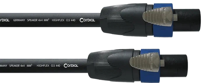 Cordial Câble Haut-Parleur Speakon 4 Pôles 4x4 mm² - 10 Mètres