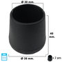 MAURER Embout conique noir 30mm, pack de 2 pièces