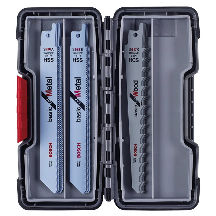 Bosch Wood and Metal Basic Set de 15 lames de scie sauteuse