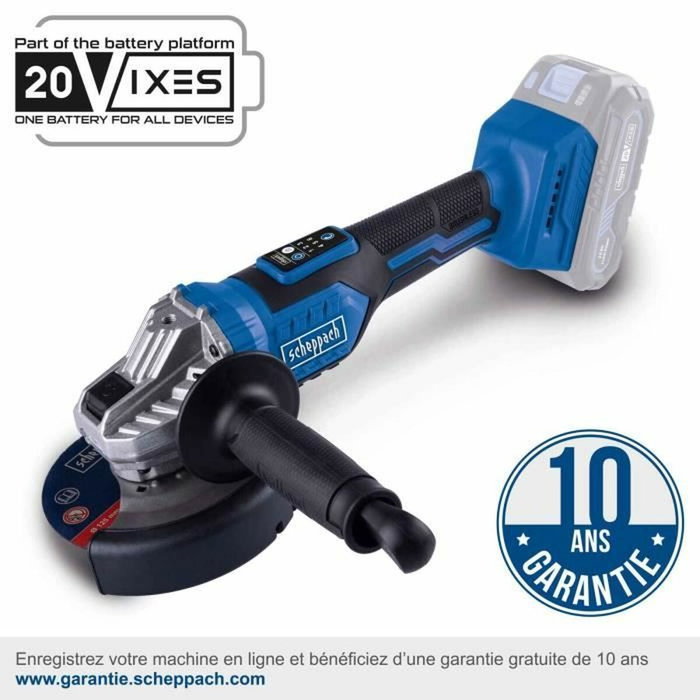 Scheppach BC-AG125-X Meuleuse d'angle sans fil brushless 125 mm Scheppach BC-AG125-X Meuleuse d'angle sans fil brushless 125 mm