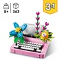 LEGO Creator 3-en-1 Set 31169 - Machine à Écrire Décorative avec Fleurs, Jeu de Construction Créatif 363 Pièces pour Enfants Dès 8 Ans