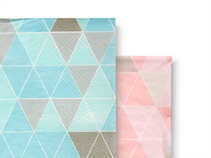Arte Regal Lot de 12 Serviettes Papier Double Face Rombos Surtis 17 x 17 cm (Set de 24)