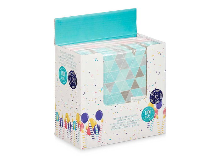 Arte Regal Lot de 12 Serviettes Papier Double Face Rombos Surtis 17 x 17 cm (Set de 24)