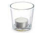 Acorde Bougeoir Tealight en Verre Blanc 7x7x7 cm - Coton 6 Heures (Set de 12)