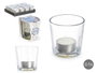 Acorde Bougeoir Tealight en Verre Blanc 7x7x7 cm - Coton 6 Heures (Set de 12)