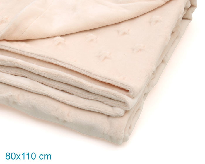 KioKids Couverture Beige avec Étoiles en Relief KioKids Couverture Beige avec Étoiles en Relief