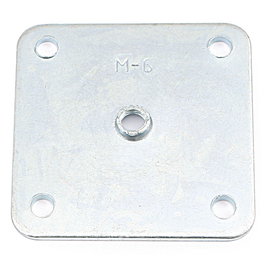Q&Q - Plaque de fixation carrée 54x54 mm, Filetage M6/M8/M10, Finition brut ou zincé, pour structures métalliques et assemblages industriels