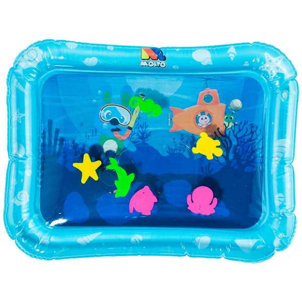 Molto Tapis d'activités aquatique avec 6 figures marines, pour enfants dès 1 an, version espagnol/anglais, dimensions 80x28x82 cm