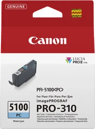 Canon PFI-5100pc Cartouche d'encre cyan photo 14ml (6956C001)