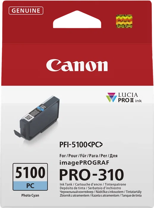 Canon PFI-5100pc Cartouche d'encre cyan photo 14ml (6956C001) Canon PFI-5100pc Cartouche d'encre cyan photo 14ml (6956C001)