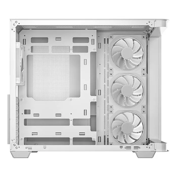 Deepcool CG530U 4F Boîtier PC Moyen Tour Micro-ATX Blanc, 4 Ventilateurs ARGB
