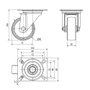 Ruedas Alex Roulette Pivotante Blanc Poliamix Ø 8 cm 130 Kg