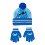 Cerdá - Ensemble 2 pièces bonnet et gants Stitch Taille Unique - Bleu clair - Recommandé à partir de 3 ans