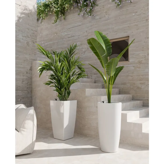 Artevasi Pisa SWS 78 BR Pot de fleurs Blanc Ø40 x H78 cm 79 L Plastique Intérieur Extérieur