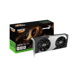 Inno3D GeForce RTX 5070 TWIN X2 12GB GDDR7 3xDP 1xHDMI DLSS4 Carte Graphique Noire