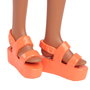 Barbie Poupée Fashionista Look avec Robe Midi à Fleurs et Coiffure mi-relevée mi-défaite - Multilingue (FR/EN/ES/DE/IT/PT) - +3 ans
