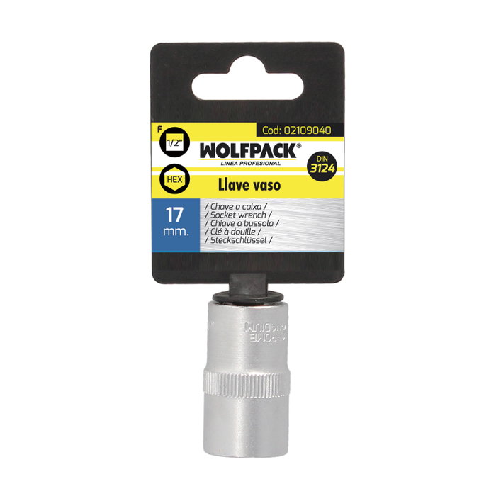 WOLFPACK LINEA PROFESIONAL Clé à douille 1/2 pol hexagonale 17 mm