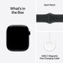 Apple Watch Series 11 GPS + Cellular 46mm Aluminium Jet Black avec Bracelet Sport Band Noir S/M