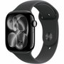 Apple Watch Series 11 GPS + Cellular 46mm Aluminium Jet Black avec Bracelet Sport Band Noir S/M