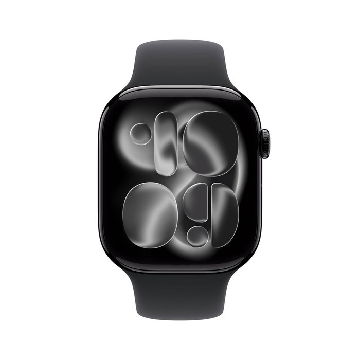 Apple Watch Series 11 GPS + Cellular 46mm Aluminium Jet Black avec Bracelet Sport Band Noir S/M