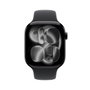 Apple Watch Series 11 GPS + Cellular 46mm Aluminium Jet Black avec Bracelet Sport Band Noir S/M