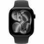 Apple Watch Series 11 GPS + Cellular 46mm Aluminium Jet Black avec Bracelet Sport Band Noir S/M