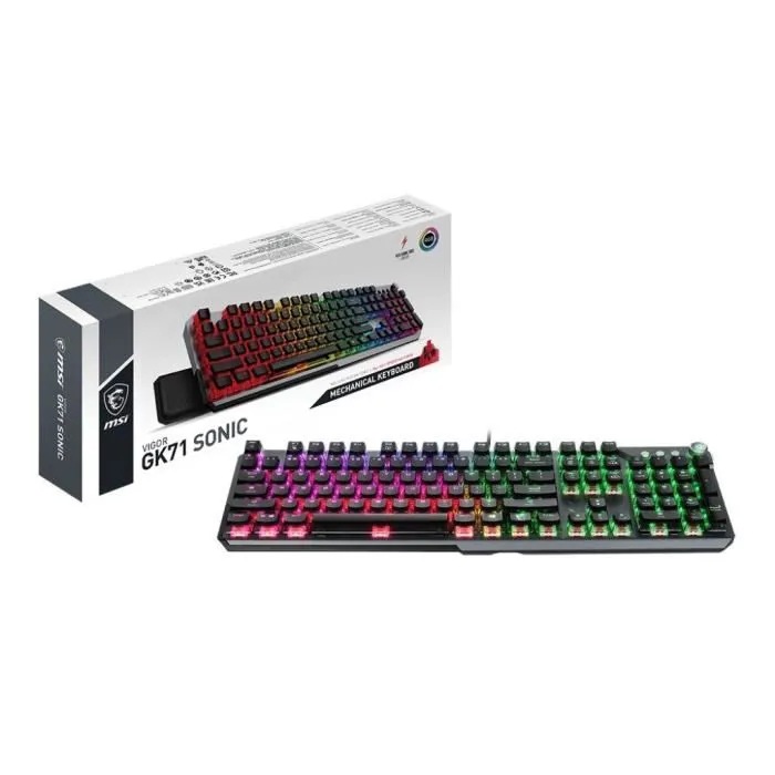 Msi Micro-Star International VIGOR GK71 SONIC RED Clavier mécanique pour jeux Rouge Sonic
