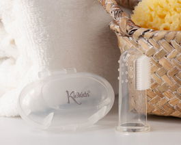 KioKids Cepillo de Dents et Gencives en Silicone pour Bébé 0+ Mois - Hygiène Buccale et Massage des Gencives pendant la Dentition