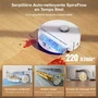 Roborock Qrevo Curv 2 FlowX - Robot aspirateur laveur avec station de lavage - Aspiration 20000 Pa - Nettoyage auto SpiraFlow - Blanc