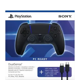 Sony Manette sans fil DualSense Midnight Black pour PC, avec câble USB Type-C (1,5 m)