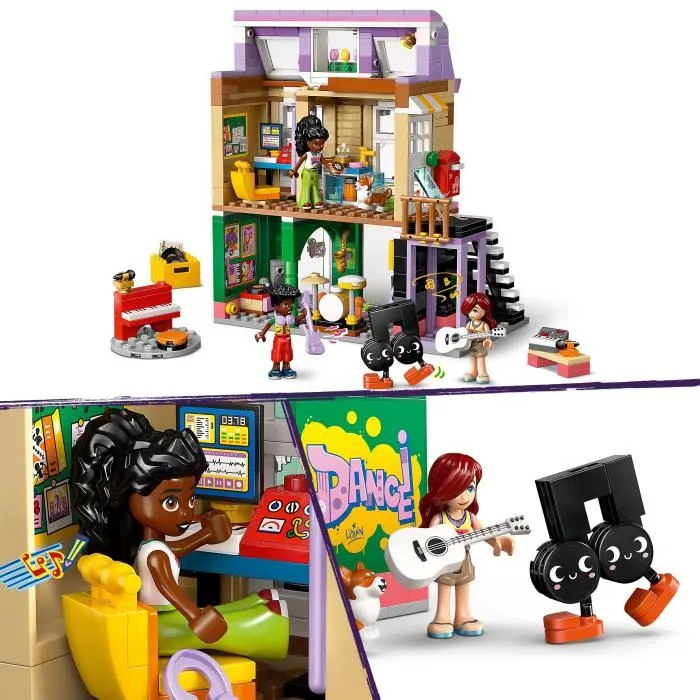 LEGO Friends 42653 Le Magasin de Musique et l'Appartement - Jeu de Construction avec 3 Mini-Poupées et Corgi - pour Enfants de 7 Ans et Plus