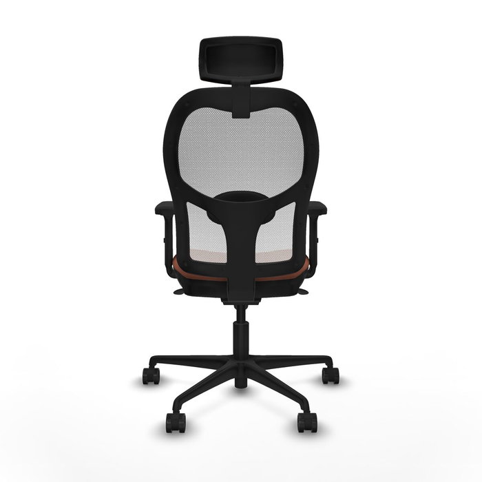 Piqueras y Crespo Chaise de Bureau avec Appui-tête 2D036N2 Blanc Marron Piqueras y Crespo Chaise de Bureau avec Appui-tête 2D036N2 Blanc Marron