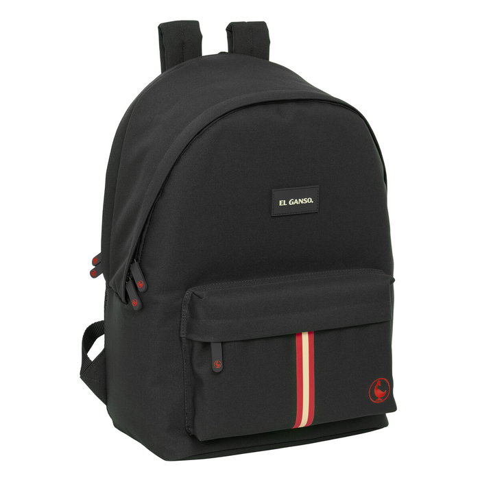 El Ganso Cartable Basics Noir avec USB et compartiment ordinateur 15,6\"